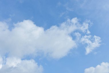 Arka plan için mavi gökyüzü ve beyaz bulutlar