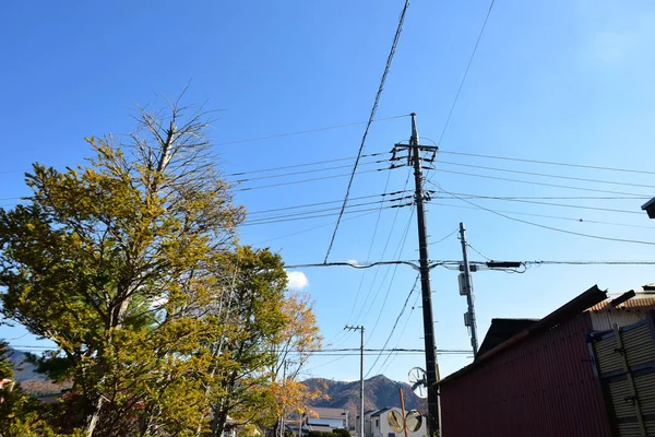 Yamanashi Japón Noviembre 2018 Por Mañana Clima Frío Pueblo Rural —  Fotos de Stock