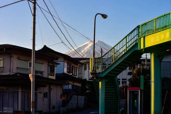 山梨日本2018年11月23日日本の農村部の寒い気候の朝 — ストック写真