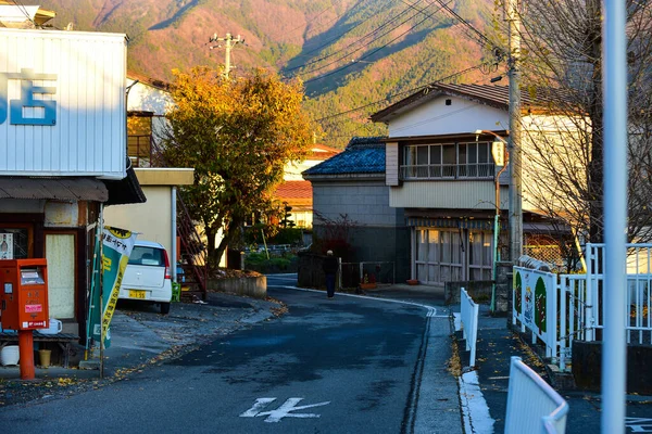 山梨日本2018年11月23日日本の農村部の寒い気候の朝 — ストック写真