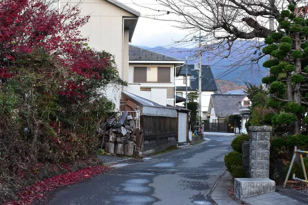 山梨日本2018年11月23日日本の農村部の寒い気候の朝 — ストック写真