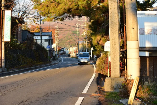 山梨日本2018年11月23日日本の農村部の寒い気候の朝 — ストック写真