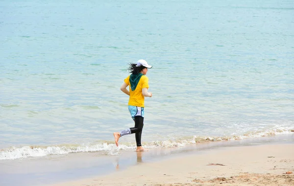 Chon Buri Thailand Blur Japanisches Unternehmen Bringt Mitarbeiter Den Strand — Stockfoto