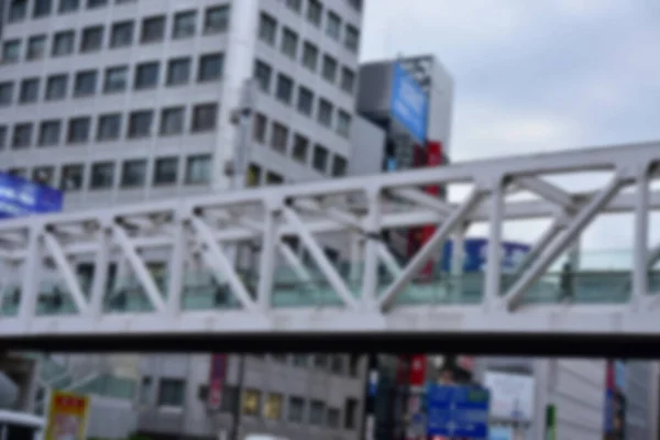 山梨日本2018年11月23日確認されていない人々は富士山と街の景色に赤い線 青い線 緑の線のバスステーションを待ちます 富士山の日本の有名なランドマーク旅行 — ストック写真