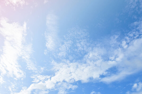 Sky and cloud set with pastel colorful background