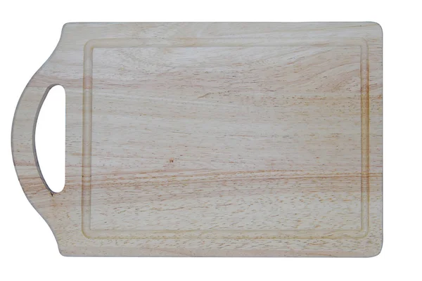 Wooden Chopping Board White Background — Stock Photo, Image