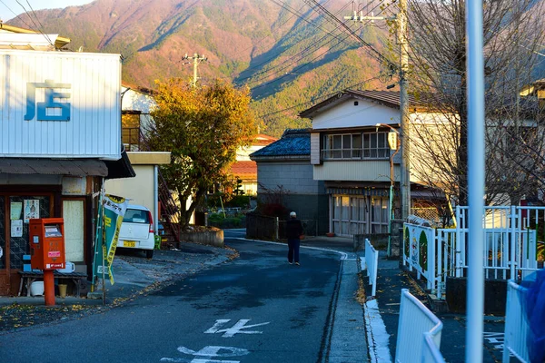 Yamanashi Japon Novembre 2018 Matin Par Temps Froid Dans Village — Photo
