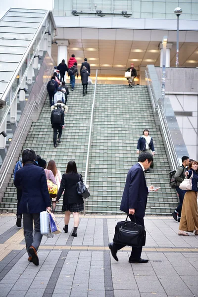 Tokyo Japon Novembre 2019 Les Japonais Non Identifiés Voyagent Tokyo — Photo