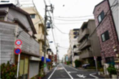 Tokyo, Japonya 21 Kasım 2018 Tokyo 'daki tanımlanamayan Japon binaları ve binaları.