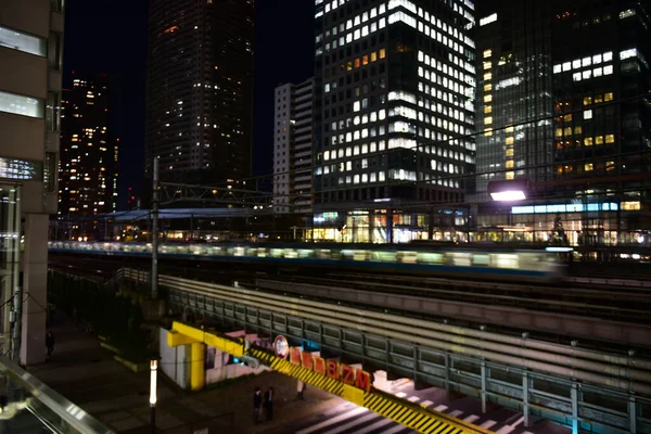 Tokió Japán November 2018 Azonosítatlan Maszat Éjszaka Utazás Japánok Utaznak — Stock Fotó