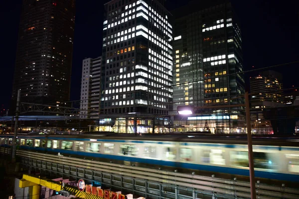 Tokio Japan November 2018 Unbekannte Blur Nacht Reisen Von Japanern — Stockfoto