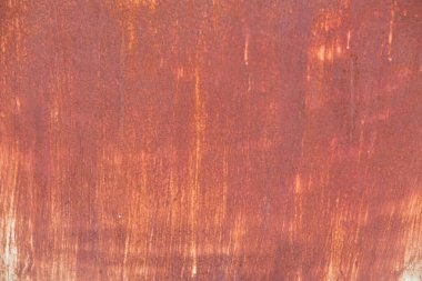 Arka planda paslı eski metal yüzey demirinin kahverengi dokusu