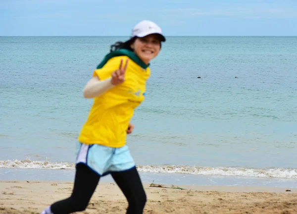 Chonburi Thajsko Leden 2019 Japonská Společnost Bere Zaměstnance Pláž Team — Stock fotografie