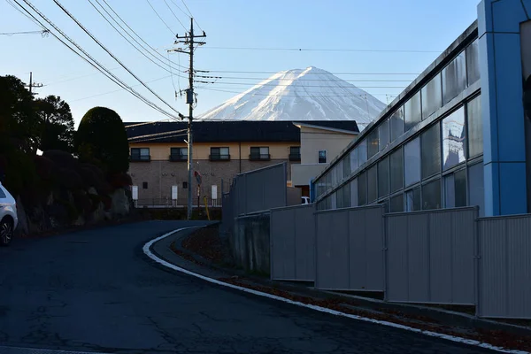 山梨日本2018年11月23日日本の農村部の寒い気候の朝 — ストック写真