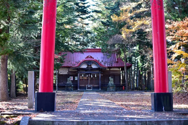 Yamanashi Japan November 2018 Oidentifierad Helgedom Landsbygdsby Japan — Stockfoto