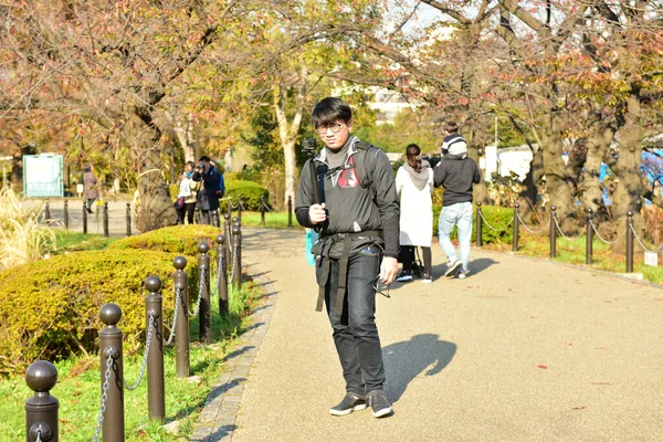 Tokyo Japon Novembre 2018 Non Identifié Beaucoup Gens Marchent Parc — Photo