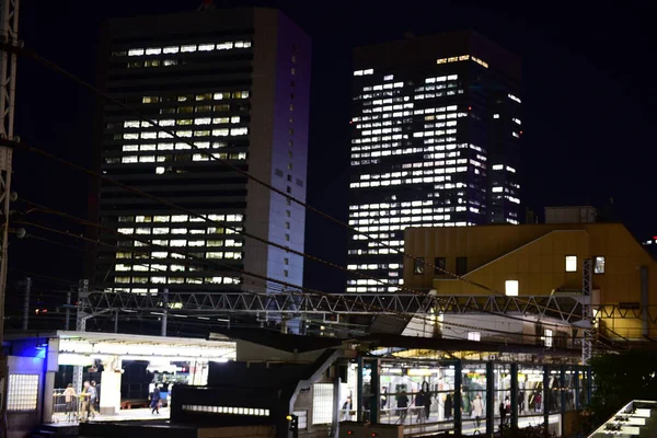 Токио Япония Ноября 2018 Unidentified Blur Night Travel Japanese People — стоковое фото