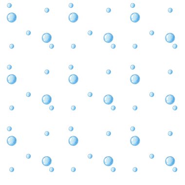 Suluboya kusursuz desen. Beyaz arkaplanda su altı kabarcıkları