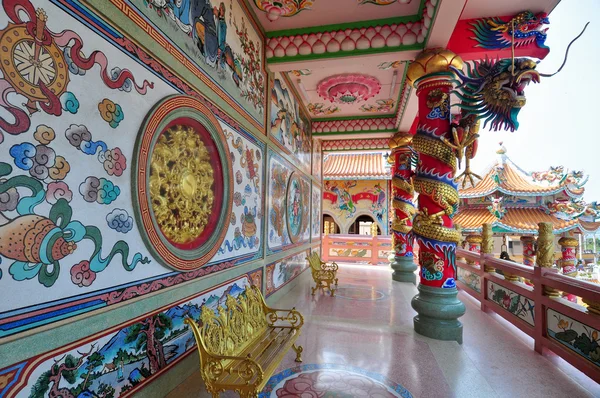 Красивая китайская святыня в Чонбури, Таиланд . Стоковое Фото