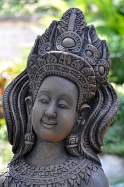 Apsara figures, celestial dancers decorated in garden 