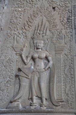 angkor wat içinde taş oymalar detay