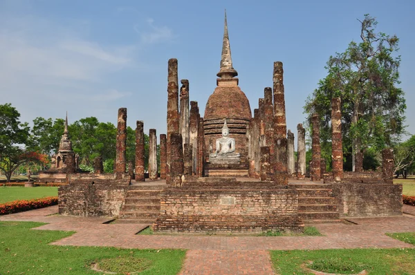 Ancient buddha statue. Sukhothai Historical Park in Sukhothai 