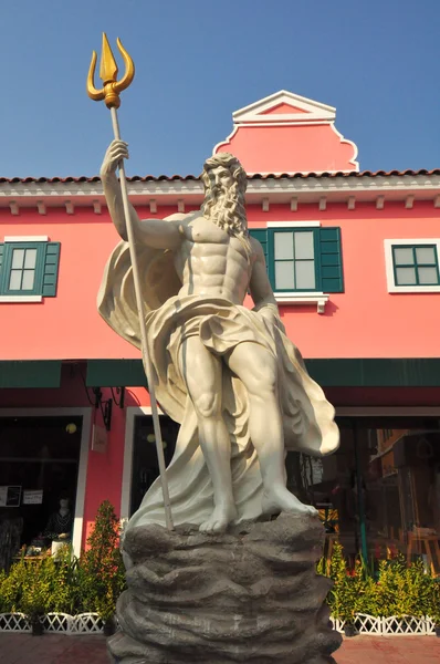 Detalhe da estátua de Poseidon, Tailândia Fotos De Bancos De Imagens