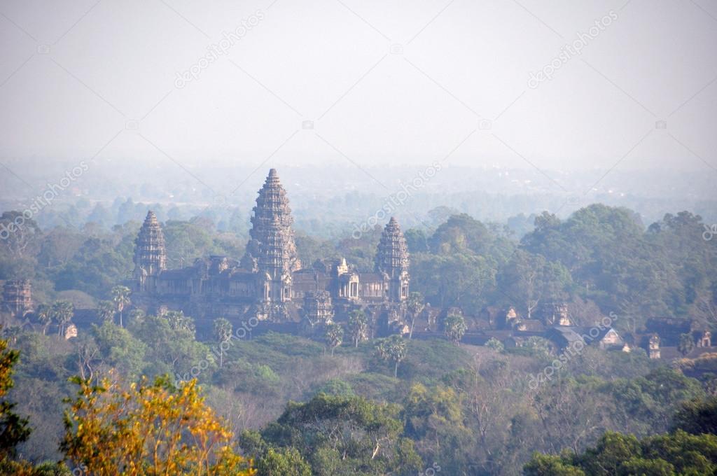 Angkor Wat temple, Siem Reap from the top of Phnom Bakheng