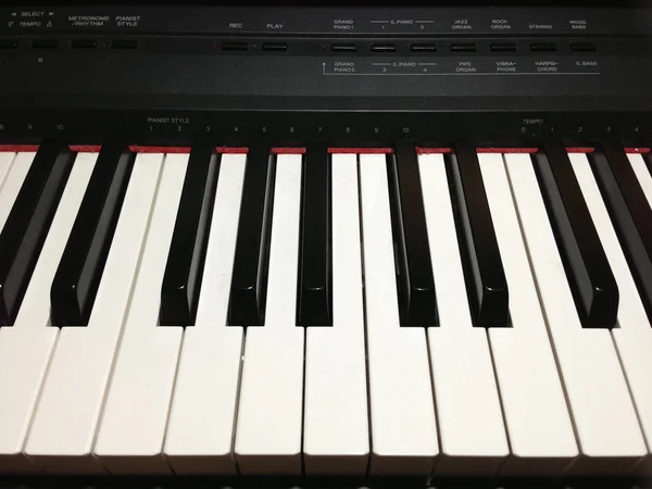 Black and white keys of a  piano — Stock Photo, Image