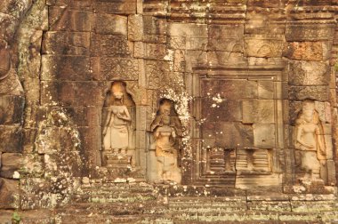 Kamboçya'da Banteay Kdei Tapınağı'nda güzel apsaras