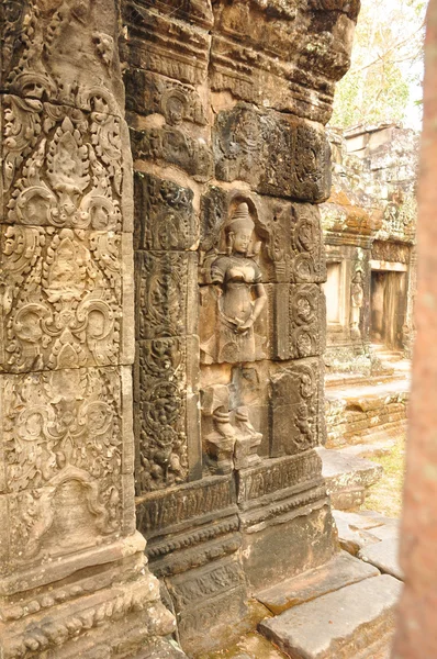 Apsara no Templo Banteay Kdei no Camboja — Fotografia de Stock