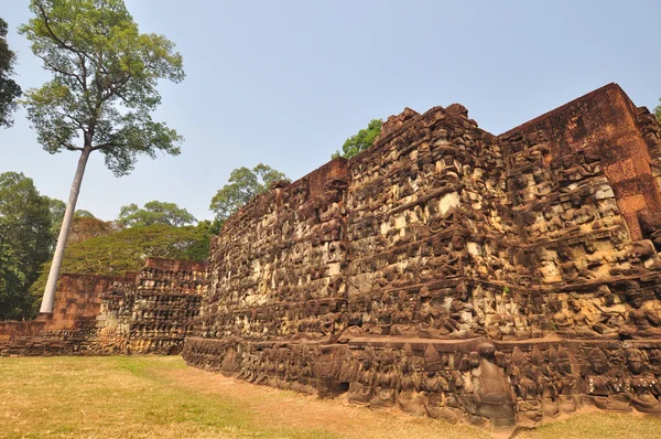 Терраса короля-лепера в Ангкор-Томе Стоковая Картинка