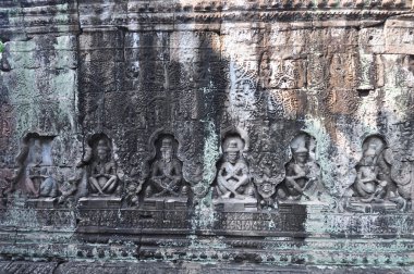 Kamboçya Preah Khan tapınak Bas-Reliefs