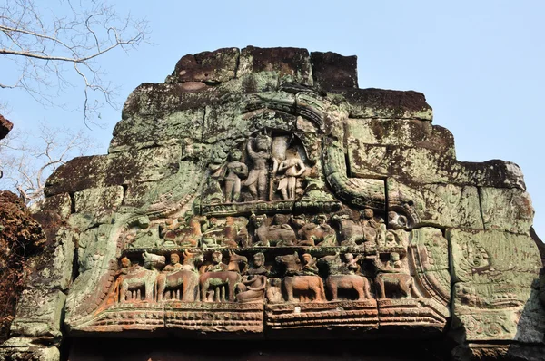 Belle sculpture ancienne de Preah Khan au Cambodge — Photo