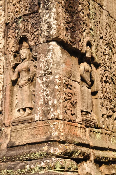 Bella scultura antica di Preah Khan in Cambogia — Foto Stock