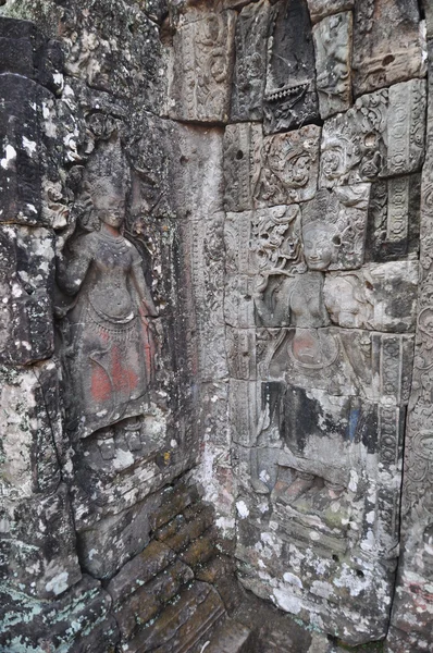 Beau détail du Temple Bayon au Cambodge — Photo