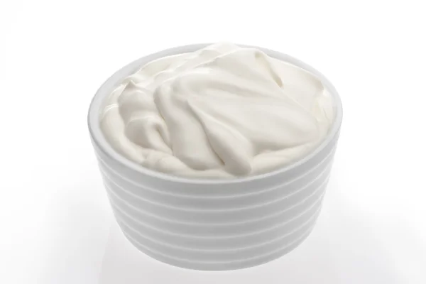 Bowl of sour cream — Zdjęcie stockowe