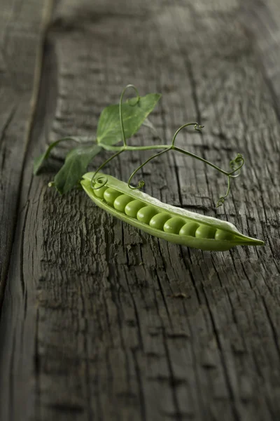 Капсулы зелёного гороха — стоковое фото