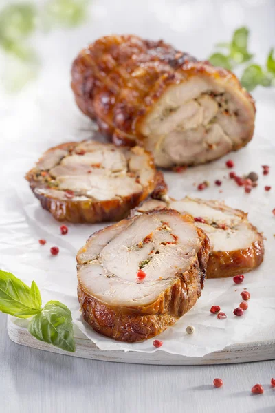 Rotolo di carne di pollo — Foto Stock