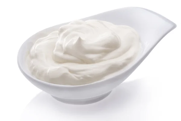 Bowl of sour cream — Zdjęcie stockowe