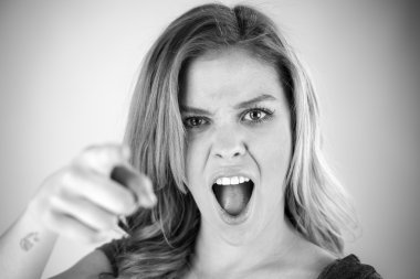 Parmak ile azar kadın