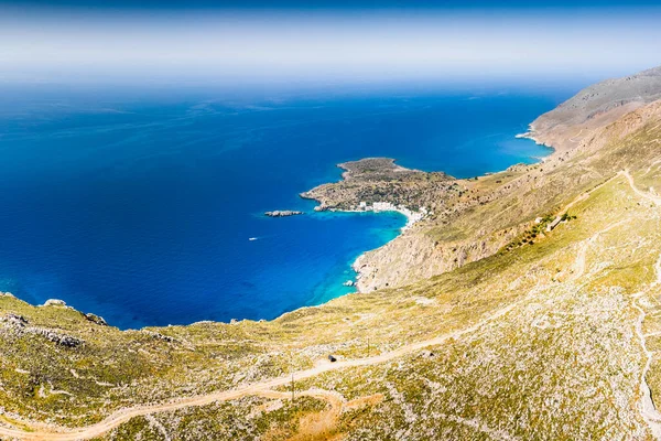 Idyllic View Beach Blue Water Sea Crete Island — Stock Photo, Image