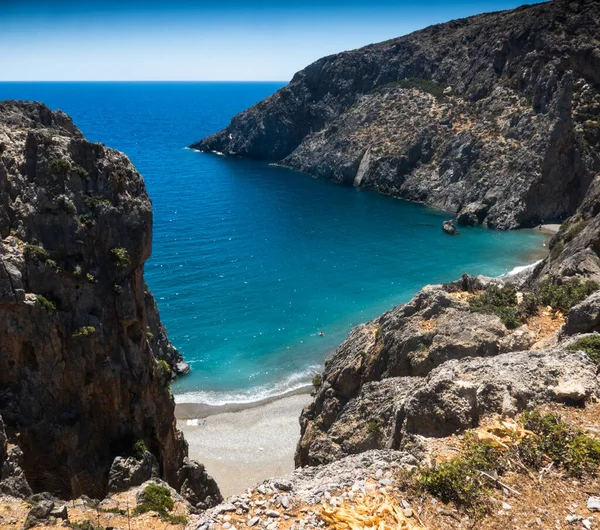 Vista Panorámica Del Acantilado Mar Contra Cielo — Foto de Stock