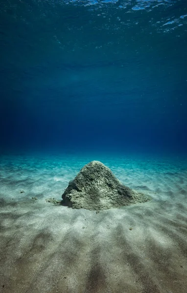 View Underwater Stone Rippled Sand — Stock Photo, Image