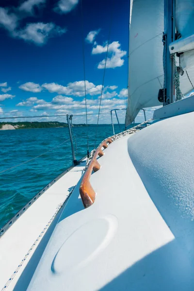 Paisaje Marino Cubierta Barco Contra Cielo Toronto Canadá — Foto de Stock