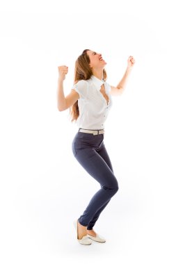 Yumruklar yukarı modeli ile çığlık