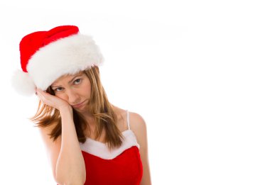 Sıkılmış ve üzgün bir kadın