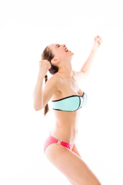 Yumruklar yukarı modeli ile çığlık