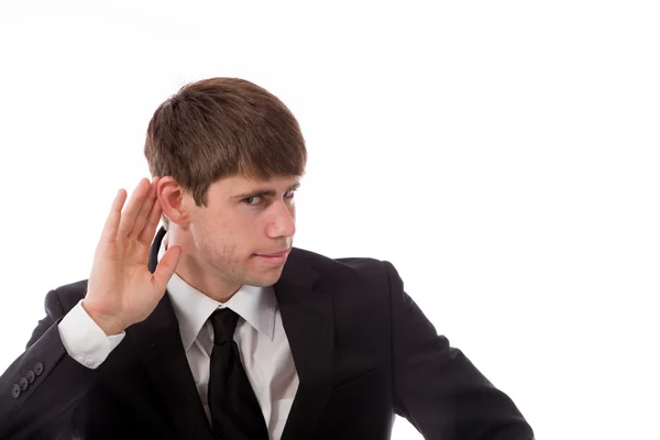 Model listening paying attention — Stock Photo, Image