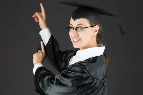 Graduate student looking at camera — Stock Photo, Image